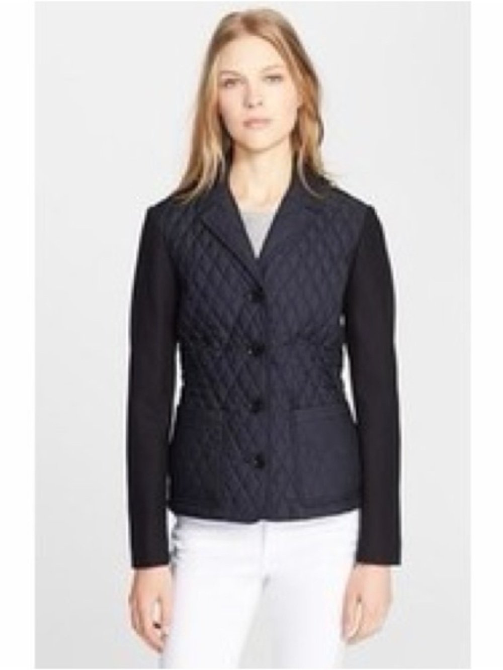 Burberry Navy Quilted Jacket